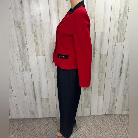 R& K Originals Vintage Red and Black Blazer with‎ Pants Set - Picture 5 of 13